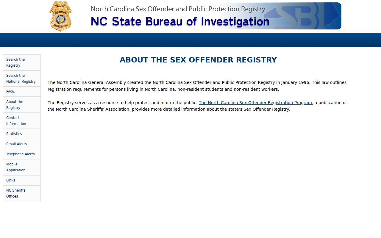 Hoke County sex offender registry purpose information